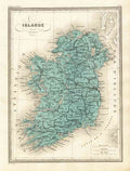 Map Ireland Britain Malte Brun Sarrazin 1880 A4 Photo Print