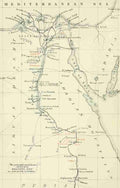 Map Monuments of Upper Egypt 1877 Egypt Vintage A4 Photo Print