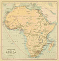 Map Round the black mans garden 1893 Sketch map of Africa A4 Photo Print