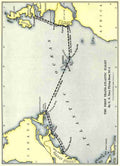 Map The Flight across the Atlantic 1919 First Transatlantic Flight A4 Photo Print