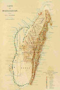 Map The Natural History of Madagascar 1885 Madagascar A4 Photo Print