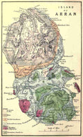 Map The geology of Arran and the other Clyde islands 1872 Island of Arran A4 Photo Print