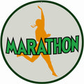 Marathon Runner Logo Vintage Retro Advert Ads A4 Photo Print