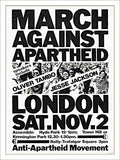 March Against Apartheid London Vintage Retro Advert Poster A4 Photo Print