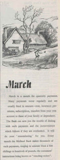 March Bank Puddle Vintage Retro Advert Poster A4 Photo Print