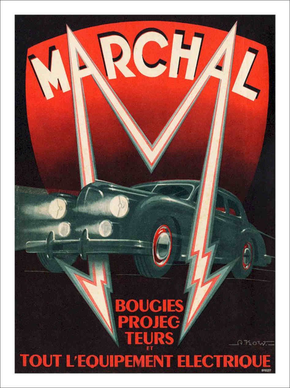 Marchal Automotive France 1940s Vintage Retro Advert Poster A4 Photo Print