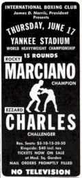 Marciano Charles Boxing 1950s Vintage Retro Advert Poster