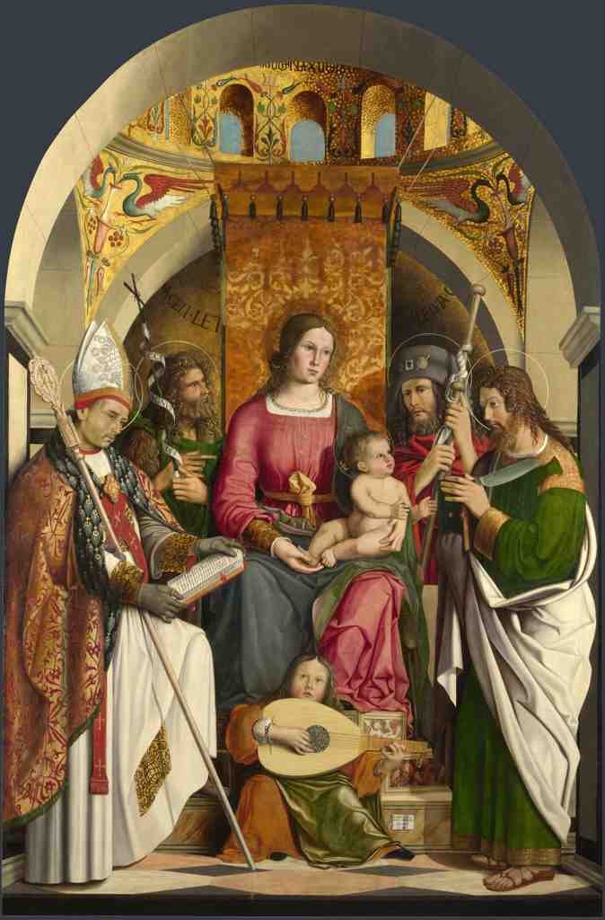 Marco Marziale The Virgin and Child with Saints A4 Photo Print
