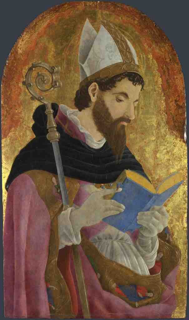 Marco Zoppo A Bishop Saint, perhaps Saint Augustine A4 Photo Print