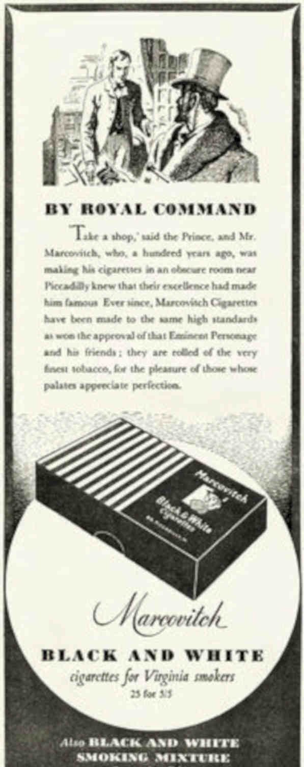 Marcolitch Cigarettes 1930s Vintage Retro Advert Poster A4 Photo Print