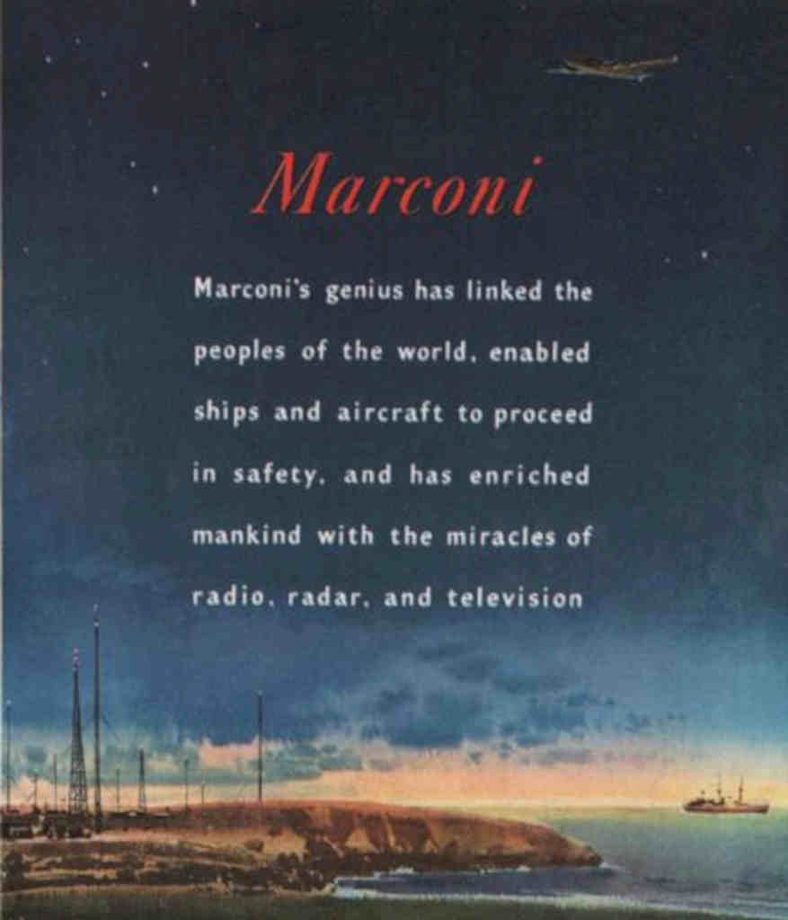 Marconi Transmission Tower Vintage Retro Advert Poster A4 Photo Print