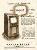 Marconiphone Vrc52a Television 1950s Vintage Retro Advert Poster