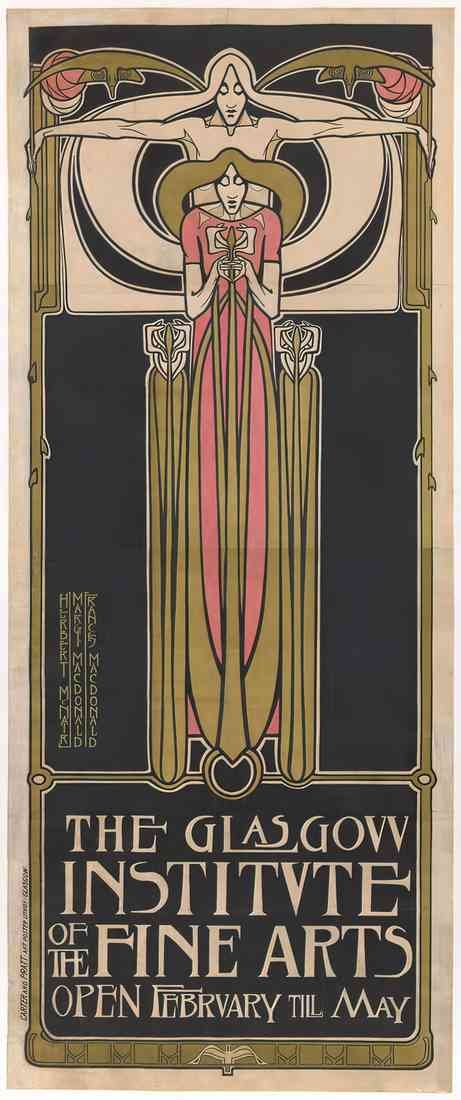 Margaret Macdonald poster for the glasgow institute of the fine arts A4 Photo Print