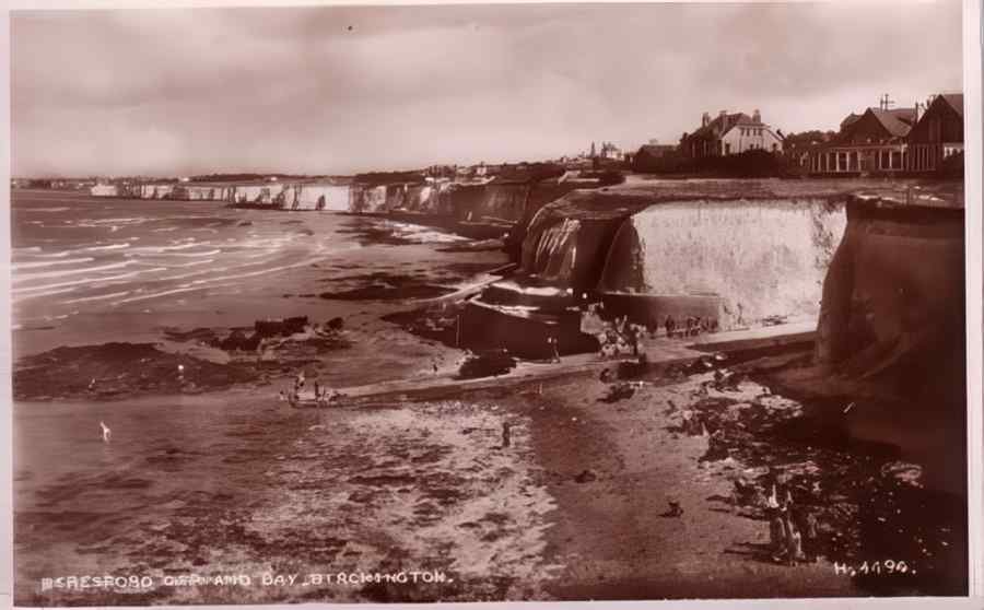 Margate Beresford Gap And Bay 1953 Vintage A4 Photo Print