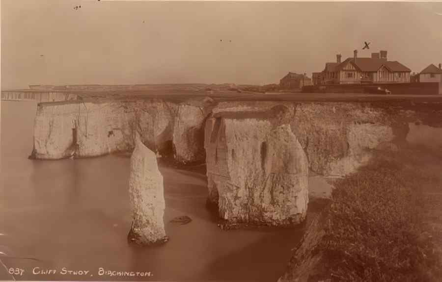 Margate Cliff Study 1937 Vintage A4 Photo Print