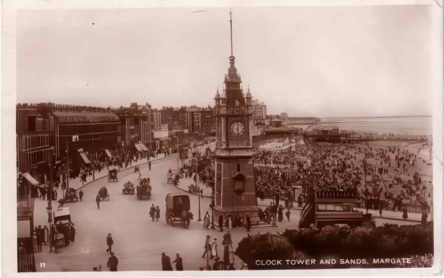 Margate Clock Tower 1927 Vintage A4 Photo Print