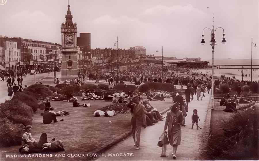 Margate Clock Tower 1948 Vintage A4 Photo Print