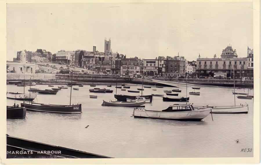 Margate Harbour Vintage A4 Photo Print