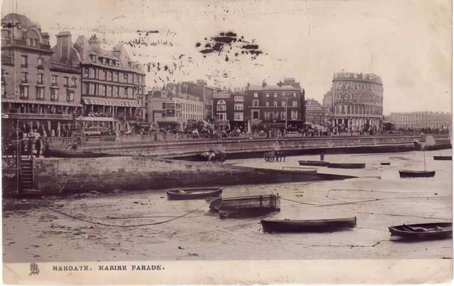 Margate Marine Parade 1904 Vintage A4 Photo Print