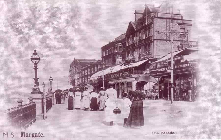 Margate Parade Vintage A4 Photo Print