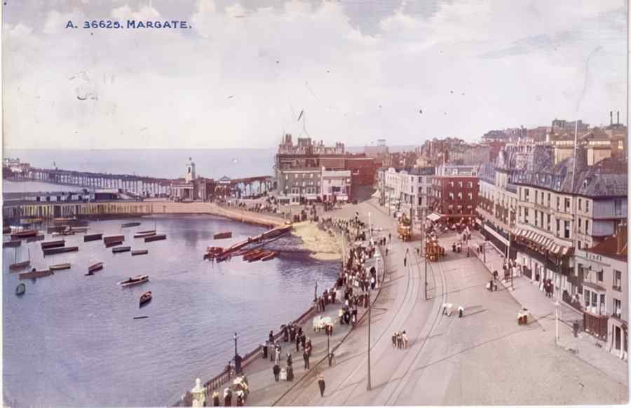 Margate Sea Ront 1920 Vintage A4 Photo Print