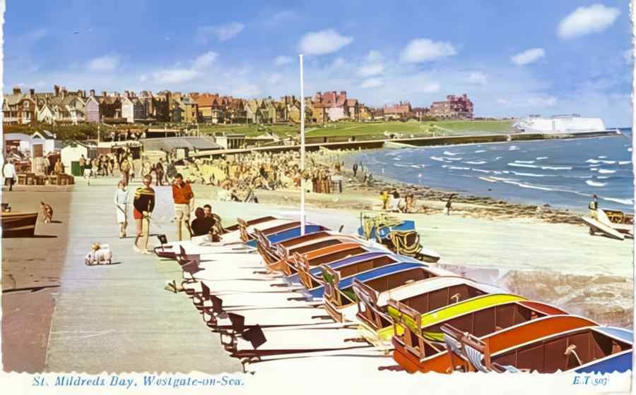 Margate St Mildreds Bay Colour Vintage A4 Photo Print