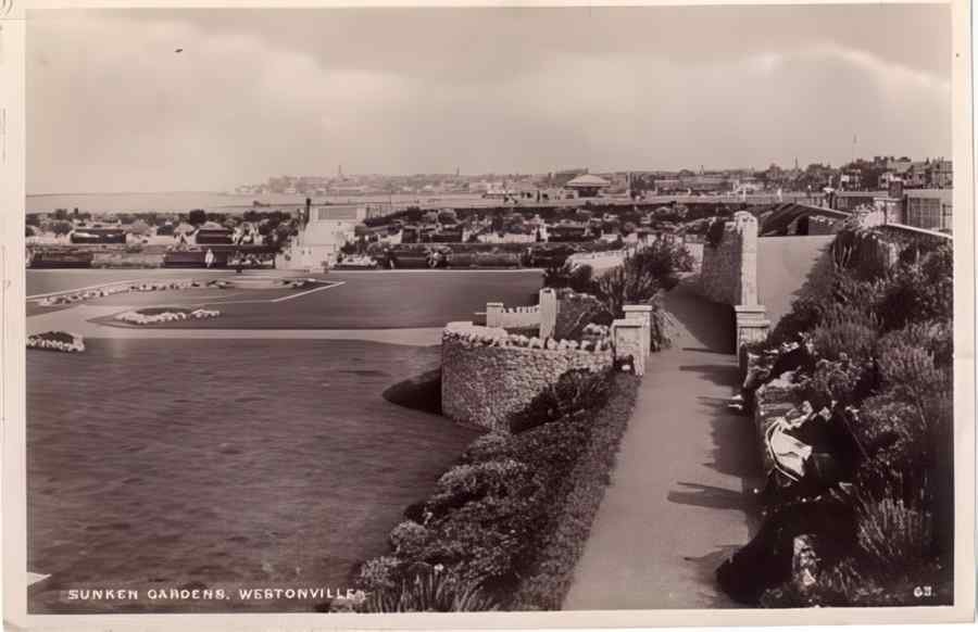 Margate Sunken Gardens 1948 Vintage A4 Photo Print