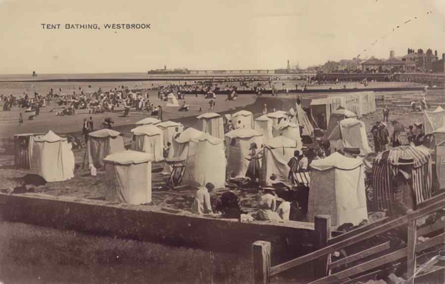 Margate Tent Bathing Vintage A4 Photo Print