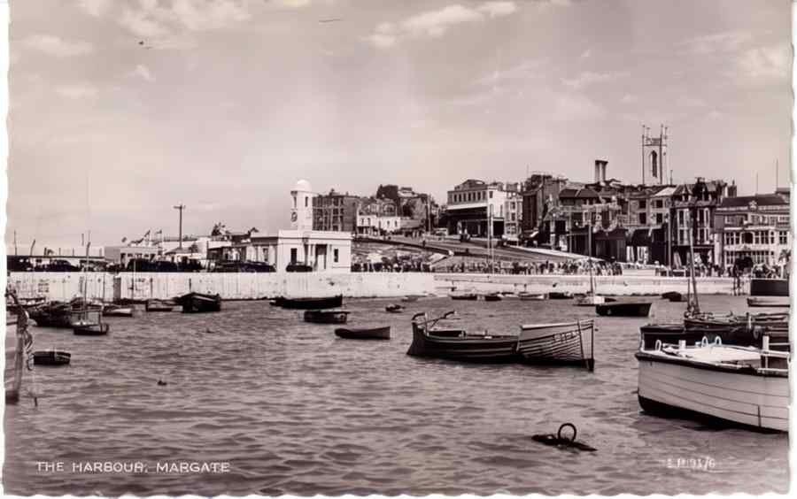 Margate The Harbour Vintage A4 Photo Print