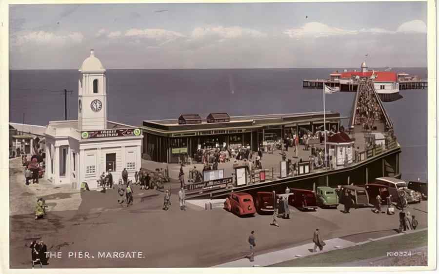 Margate The Pier Colour Vintage A4 Photo Print