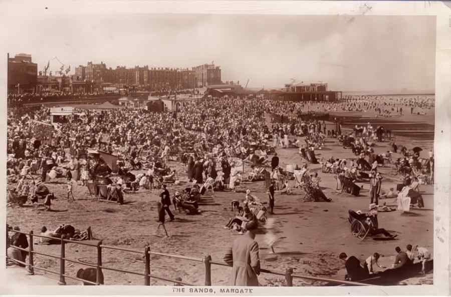 Margate The Sands At Margate Vintage A4 Photo Print