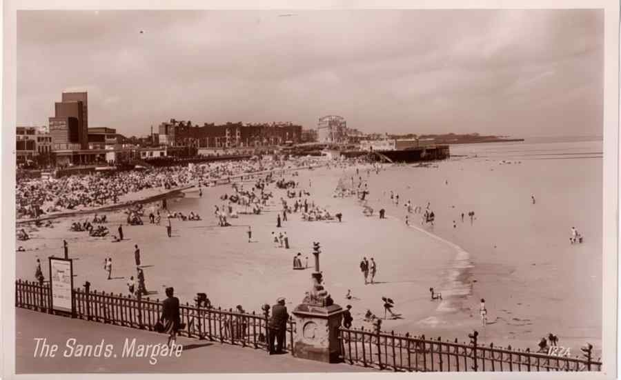 Margate The Sands Vintage A4 Photo Print