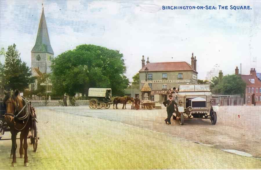 Margate The Square Colour Vintage A4 Photo Print