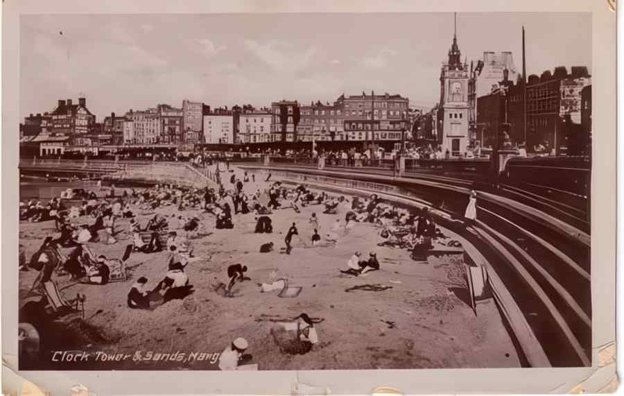 Margate Tower And Sands 1921 Vintage A4 Photo Print