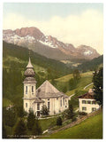 Maria Gern general view Upper Bavaria Vintage A4 Photo Print