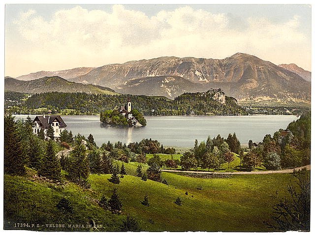 Maria Lake II Carniola Vintage A4 Photo Print