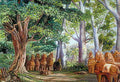 Marianne North African Baobab Trees a Large Tamarind the God Aiyanar His Two Wives Art A4 Photo Print