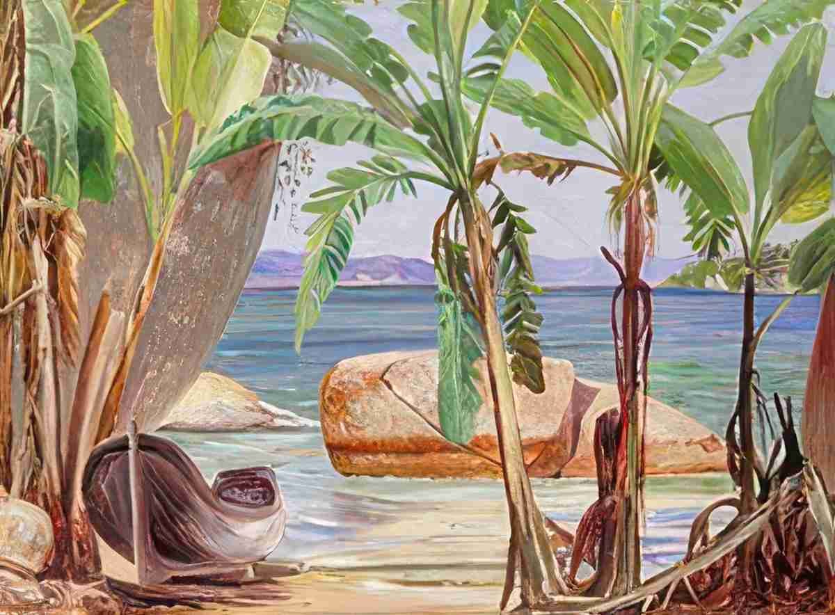 Marianne North Bananas Rocks at Paquita Brazil Art A4 Photo Print