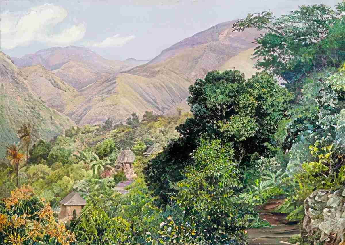 Marianne North Distant View of Newcastle Jamaica Art A4 Photo Print