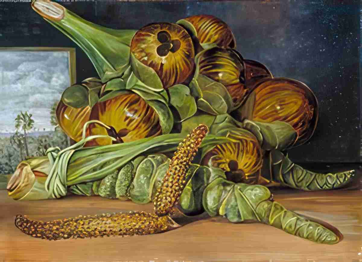 Marianne North Flowers Fruit of the Palmyra the Palm Seen through a Window Java Art A4 Photo Print