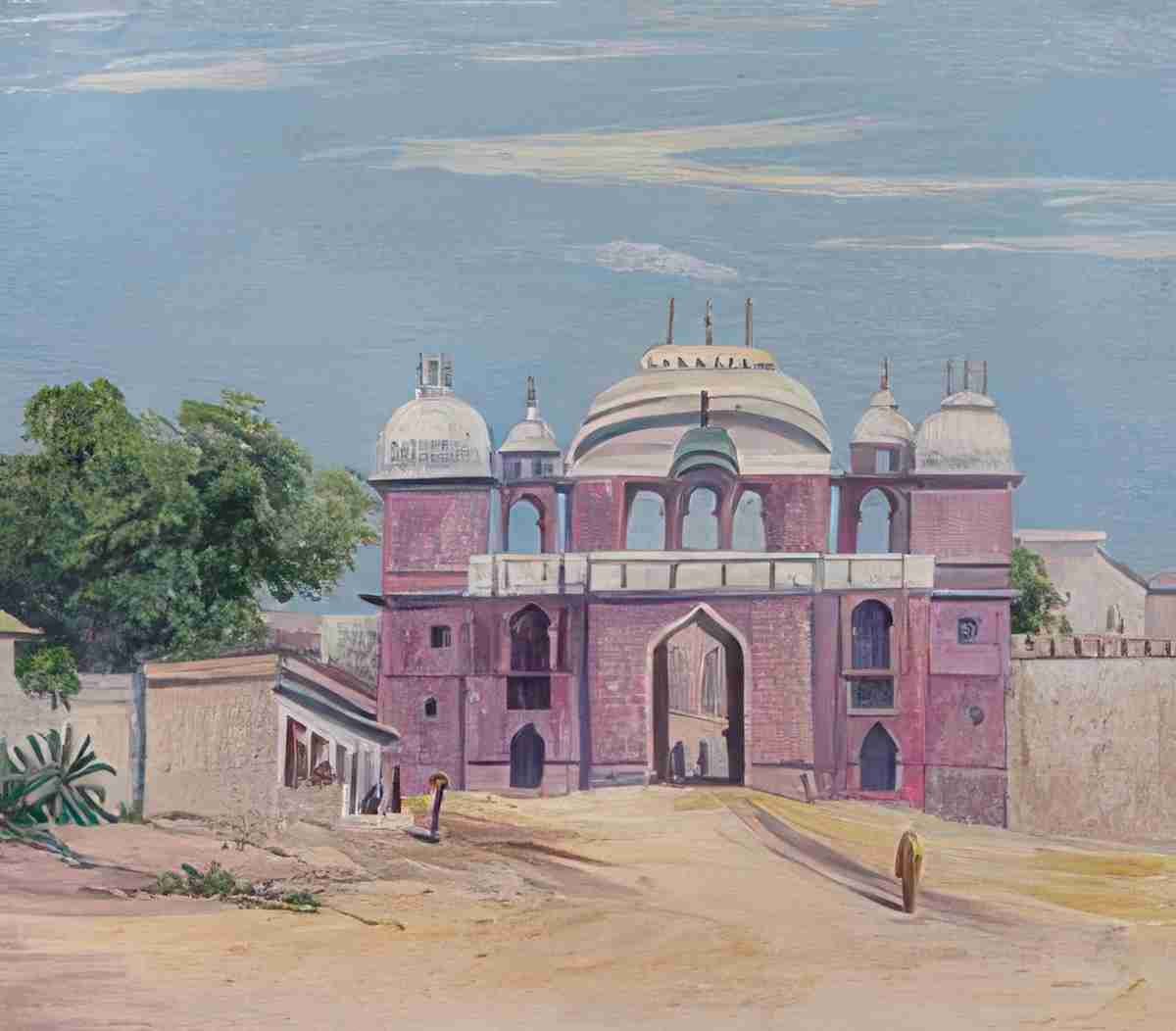 Marianne North Gate of Rajahs Palace Benares India S Art A4 Photo Print