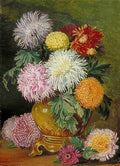 Marianne North Japanese Chrysanthemums Art A4 Photo Print