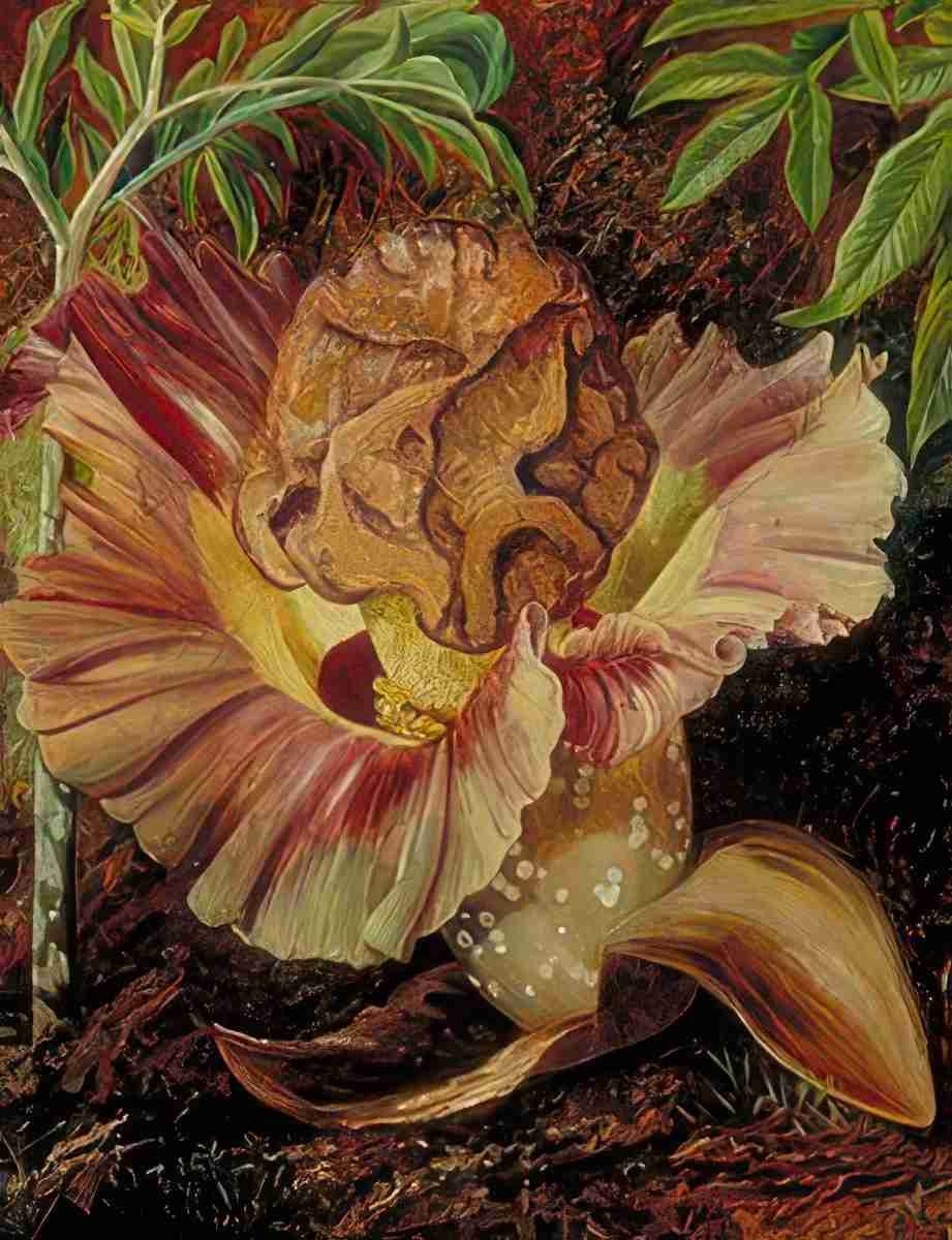 Marianne North Leaf Inflorescence of a Gigantic Aroid Java Art A4 Photo Print