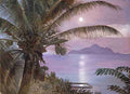 Marianne North Moon Reflected in a Turtle Pool Seychelles Art A4 Photo Print