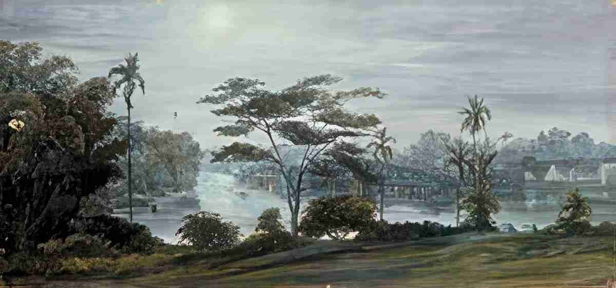 Marianne North Moonlight View from the Istana Sarawak Borneo Art A4 Photo Print