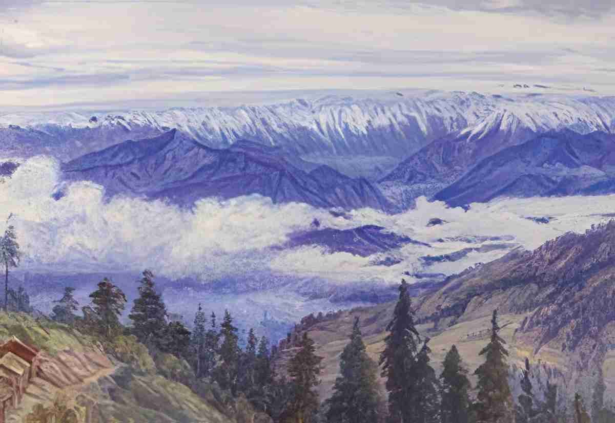 Marianne North Mountains from Narkanda near Simla Shimla Himachal Pradesh India S Art A4 Photo Print