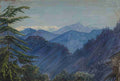 Marianne North Mountains from Simla India Art A4 Photo Print