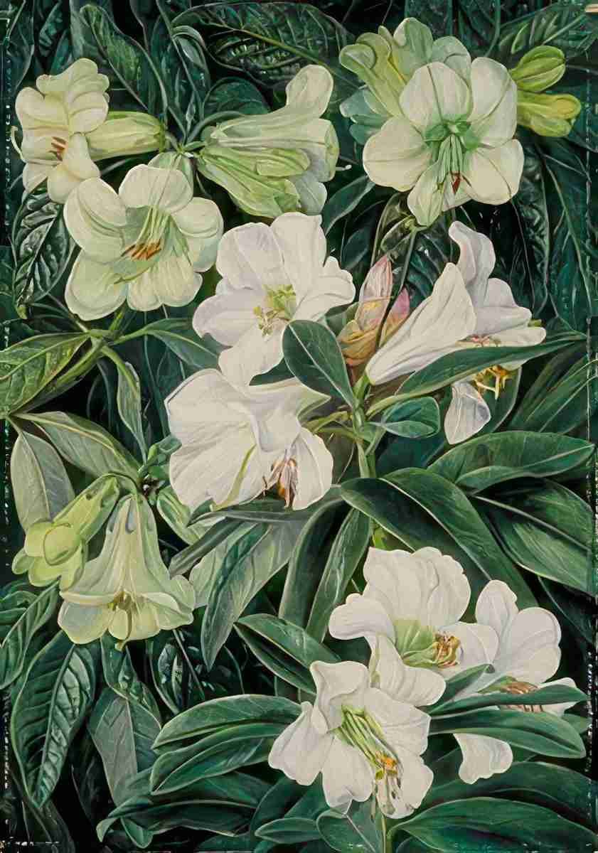 Marianne North Rhododendrons of North India Art A4 Photo Print