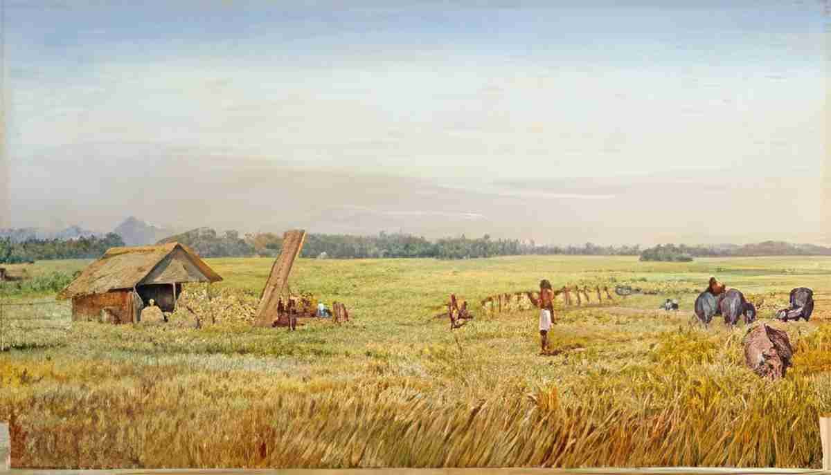 Marianne North Rice Harvest near Bandong Java Art A4 Photo Print