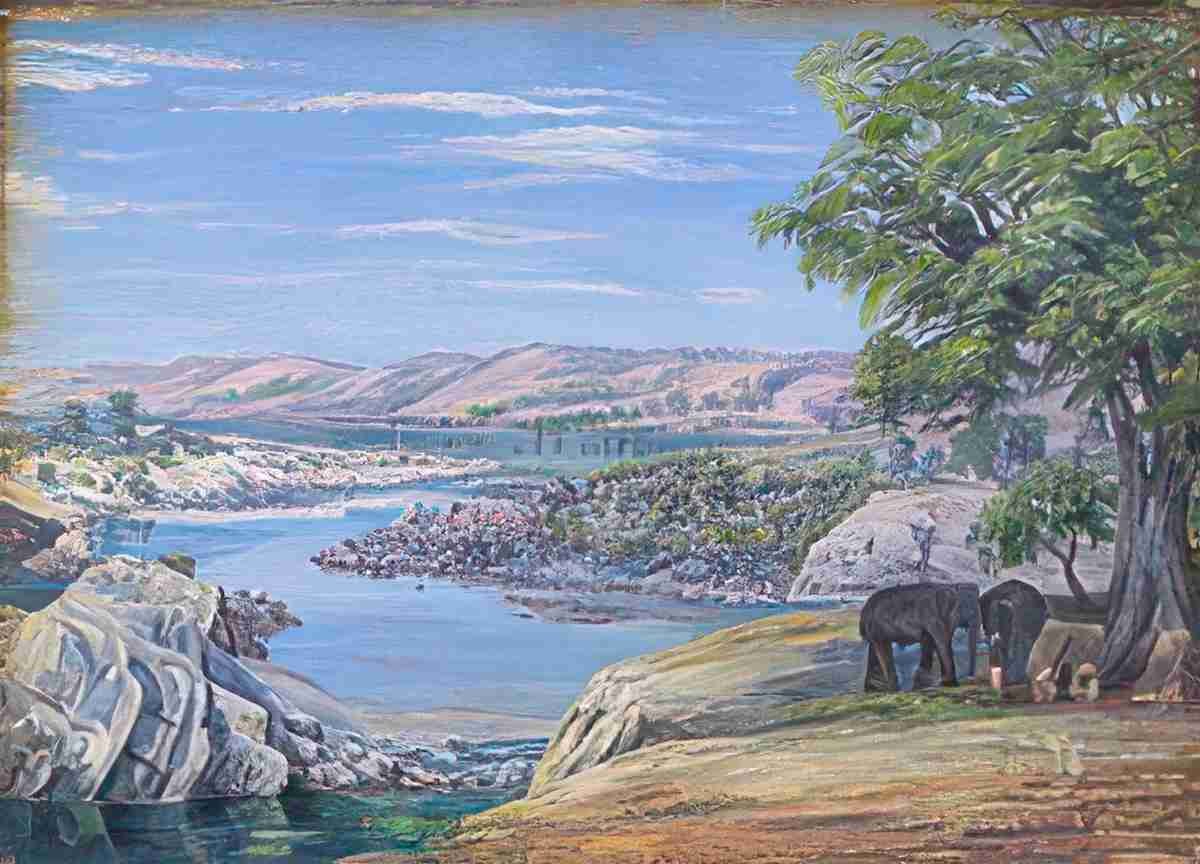 Marianne North River above Marble Rocks Jabalpur Madhya Pradesh India S c Art A4 Photo Print